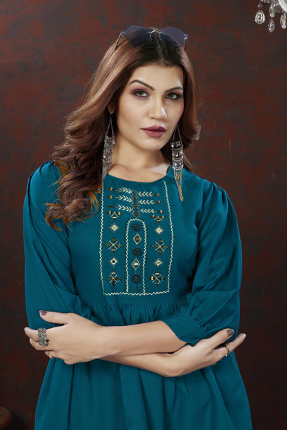 Morpich Embroidered Cotton Blend Co Ord Set