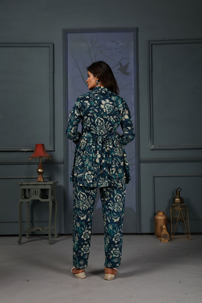 Morpich Floral Digital Printed Rayon Co-Ord Set