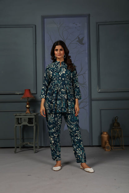 Morpich Floral Digital Printed Rayon Co-Ord Set