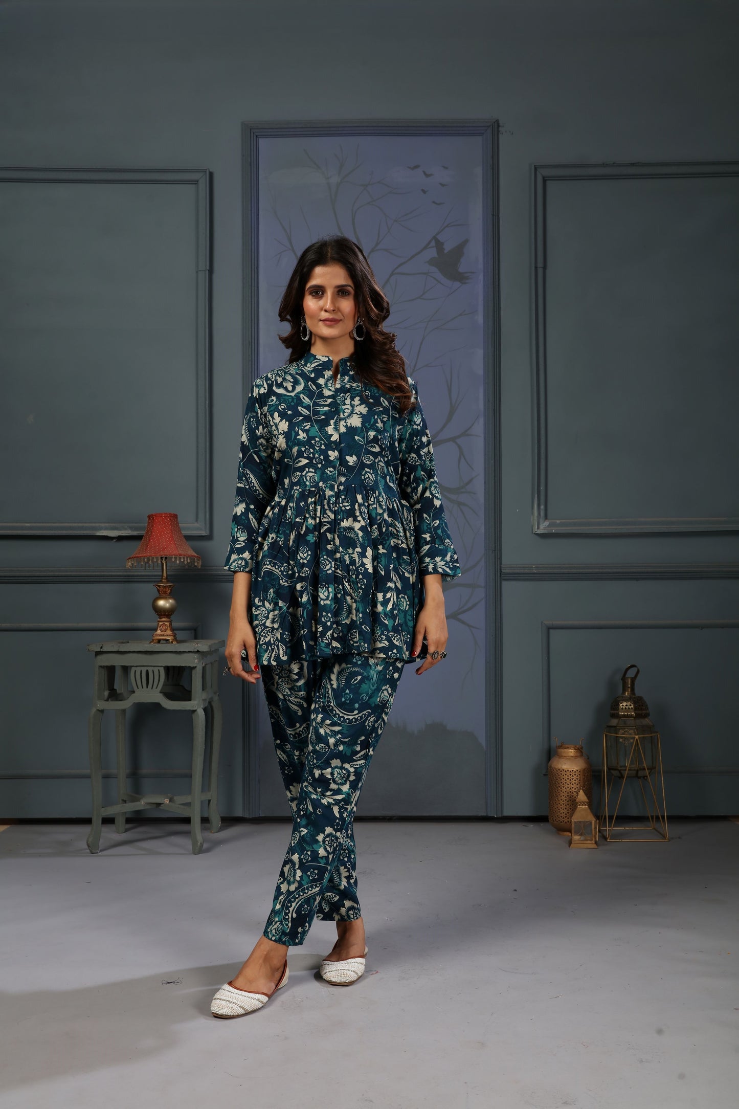 morpich floral digital printed rayon co-ord set