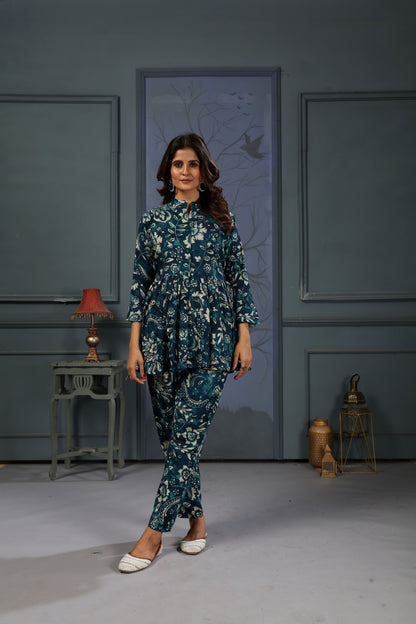 Morpich Floral Digital Printed Rayon Co-Ord Set